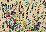 Agata Trafalska, Deptak z cyklu Abstrakcje miejskie, 2013, olej, płótno