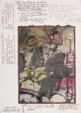 Jacek Walusiak, Modlitwy str. 64, 1993-97 lub 1994-2012, tusz, akwarela, papier nakl. na papier