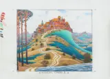 Medieval surfing II by Jacek Yerka, kredki barwne, ołówek, karton, sold Jul 2013