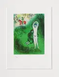 Marc Chagall, Dafnis i Gnathon, litografia na metalu, papier
