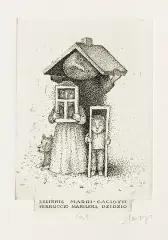 Ekslibris Marii Caciotti by Stasys Eidrigevičius, 1982, akwaforta, papier, sold Jun 2013
