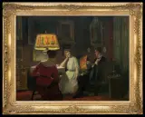 Frederick Vezin, WIECZORNY NASTRÓJ, olej, płótno