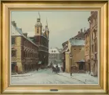 ZIMA W WARSZAWIE by Władysław Chmieliński, ok. 1970, olej, płótno, sold Jun 2013