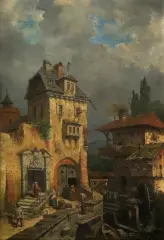 STARY MŁYN by Max Rabes, olej, płótno, sold Jun 2013
