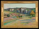 Włodzimierz Terlikowski, PEJZAŻ Z FRANCUSKIEJ JURY (OKOLICE ORNANS), 1920, olej, płótno