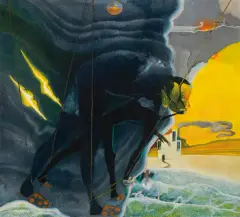 Jacek Baszkowski, WYTWÓRNIA FAL III, 1997, olej, płótno