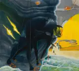 Jacek Baszkowski, WYTWÓRNIA FAL III, 1997, olej, płótno