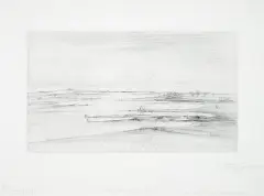 Roger Loewig, Zmierzch nad morzem, 1978, miękki werniks, papier