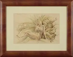 Motyl by Anna Ewa (Hannah) Miarczyńska, 2005, tusz, papier, sold Apr 2013
