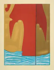 Jerzy Nowosielski, Akt z lustrem, 1998, serigrafia barwna, papier
