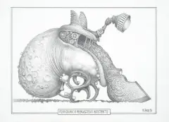 Jacek Yerka, Flakownica pierwszego kontaktu, 2013, ołówek, karton
