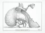 Flakownica pierwszego kontaktu by Jacek Yerka, 2013, ołówek, karton, sold Apr 2013