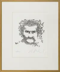 Andrzej Dudziński, Wałęsa, 1980-83, litografia, papier