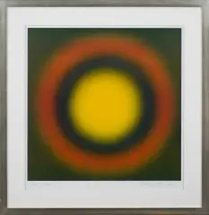 M 5 by Wojciech Fangor, 1966-2001, serigrafia barwna, papier, sold Mar 2013