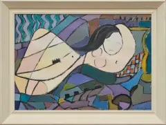 Akt leżący by Fryderyk Antoni Hayder, 1972, olej, karton naklejony na tekturę, sold Mar 2013