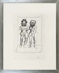 Bez tytułu by Jan Lebensztejn, lata 60. XX w., długopis, tusz pióro, papier kremowy, sold Mar 2013