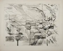 Edmund Piotrowicz, Drzewa nadmorskie, 1964, sucha igła, papier