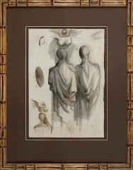 Bez tytułu by Franciszek Starowieyski, akwarela, ołówek, tusz pióro, papier, sold Mar 2013