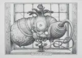 Flakownica doniczkowa by Jacek Yerka, 2013, ołówek, papier, sold Mar 2013