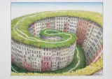 Sen Landlorda by Jacek Yerka, 2013, ołówek, kredka, papier, sold Mar 2013