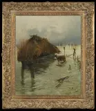 Tadeusz Popiel, POWÓDŹ, 1903, olej, płótno