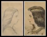 Jan Matejko, ALEKSANDRA OLGIERDÓWNA, przed 1860, akwarela, ołówek, kredka, papier