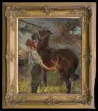 UŁAN Z KONIEM by Wojciech Kossak, 1933, olej, płótno, sold Mar 2013