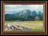 Michał Stańko, CHATY GÓRALSKIE, po 1945, olej, płótno
