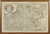 Guillaume Sanson de Abbeville, ETATS DE POLOGNE... - MAPA POLSKI, 1692, miedzioryt ręcznie kolorowany