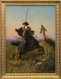 Alfons Dunin-Borkowski, KOZAK W STEPIE, 1881, olej, płótno