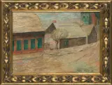DOMKI W BREUILPONT by Tadeusz Makowski, 1926-1927, olej, płótno, sold Mar 2013