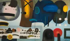 Jan Tarasin, SYTUACJA NIEWYJAŚNIONA (dyptyk), 1991, olej, płótno
