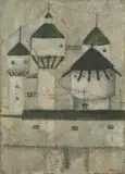 Arika Madeyska, PEJZAŻ, ok. 1959, olej, płótno naklejone na sklejkę