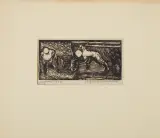 Węglarze by Janina Róża Giedroyć-Wawrzynowicz, 1948, drzeworyt, papier kremowy, offered Feb 2013