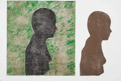 Jolanta Johnsson, Z cyklu Dorastanie V, 2012, akwaforta, technika własna, papier