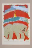 Ewa Latkowska-Żychska, Przeszły pejzaż, 2011, technika wł., papier ręcznie czerpany i barwiony