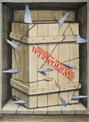 Projekt plakatu by Jacek Yerka, 1985, ołówek, akwarela, gwasz, papier, sold Feb 2013