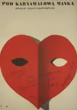 Krzysztof Lenk, Pod karnawałową maską, 1964, offset barwny, papier