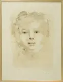 Léonor Fini, Portret dziewczyny, litografia barwna, papier kremowy