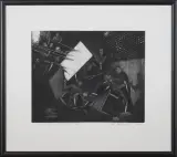 Jan Michalski, Zabawa z obsesją I, 1984, miękki werniks, akwatinta, papier