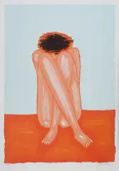 Jerzy Nowosielski, Skulona, 1997, serigrafia barwna, karton