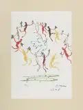 Korowód młodości (Ronde de la Jeunesse) by Pablo Picasso, 1961, litografia, papier, sold Jan 2013