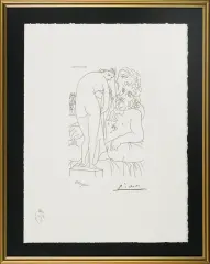 Modelka by Pablo Picasso, 1933-1973, serigrafia jednobarwna, papier, sold Jan 2013
