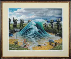 Jacek Yerka, Prywatna fala, 2000 - 2012, giclee oprawione