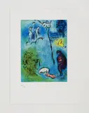 Marc Chagall, Odnalezienie Chloe przez Driasa, 1961, litografia barwna, papier