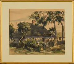 Józef Rapacki, Chata, ok. 1921, litografia, papier