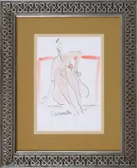 Szkic - Akt by Joanna Sarapata, 2012, kredka, akwarela, gwasz, papier, sold Dec 2012