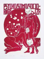Boris 80 by Marek Sobczyk, 2008, serigrafia jednobarwna, papier, sold Dec 2012