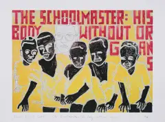 The Schoolmaster by Marek Sobczyk, 2008, serigrafia barwna, papier, sold Dec 2012