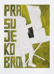 Prasuje Kobro by Marek Sobczyk, 2008, serigrafia, papier, sold Dec 2012